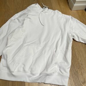 Long sleeve white hoodie